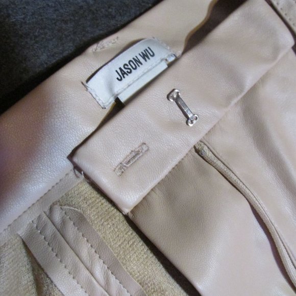 NWT Jason Wu tan vegan leather skinny pants size XS - Picture 8 of 15